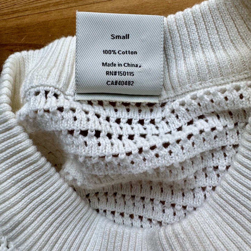 VARLEY Pullover White Sweater Small - Picture 6 of 8